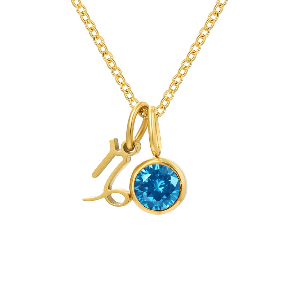 Zodiac Birthstone Necklace