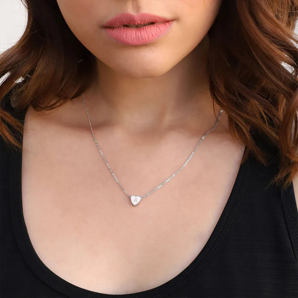 Mini Engraved Heart Necklace