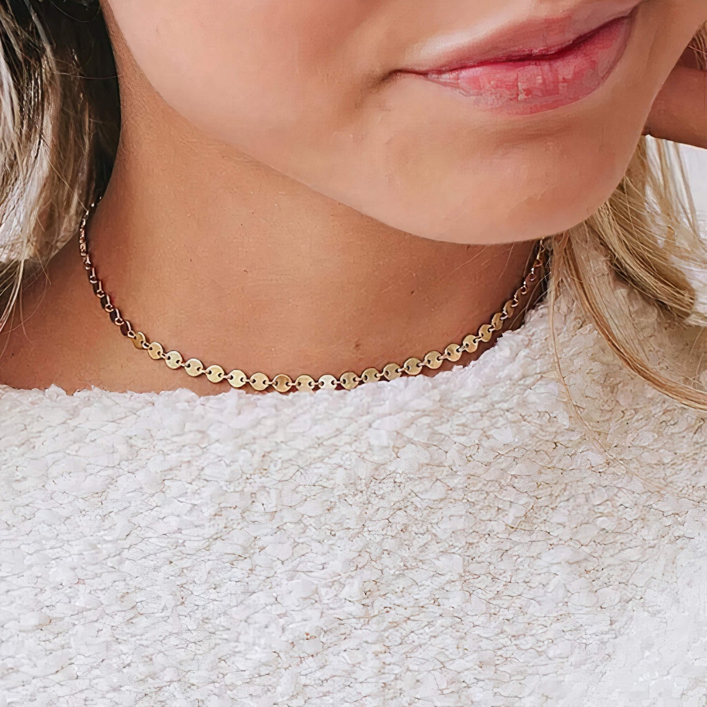 Lucky Coin Choker, Disc Necklace
