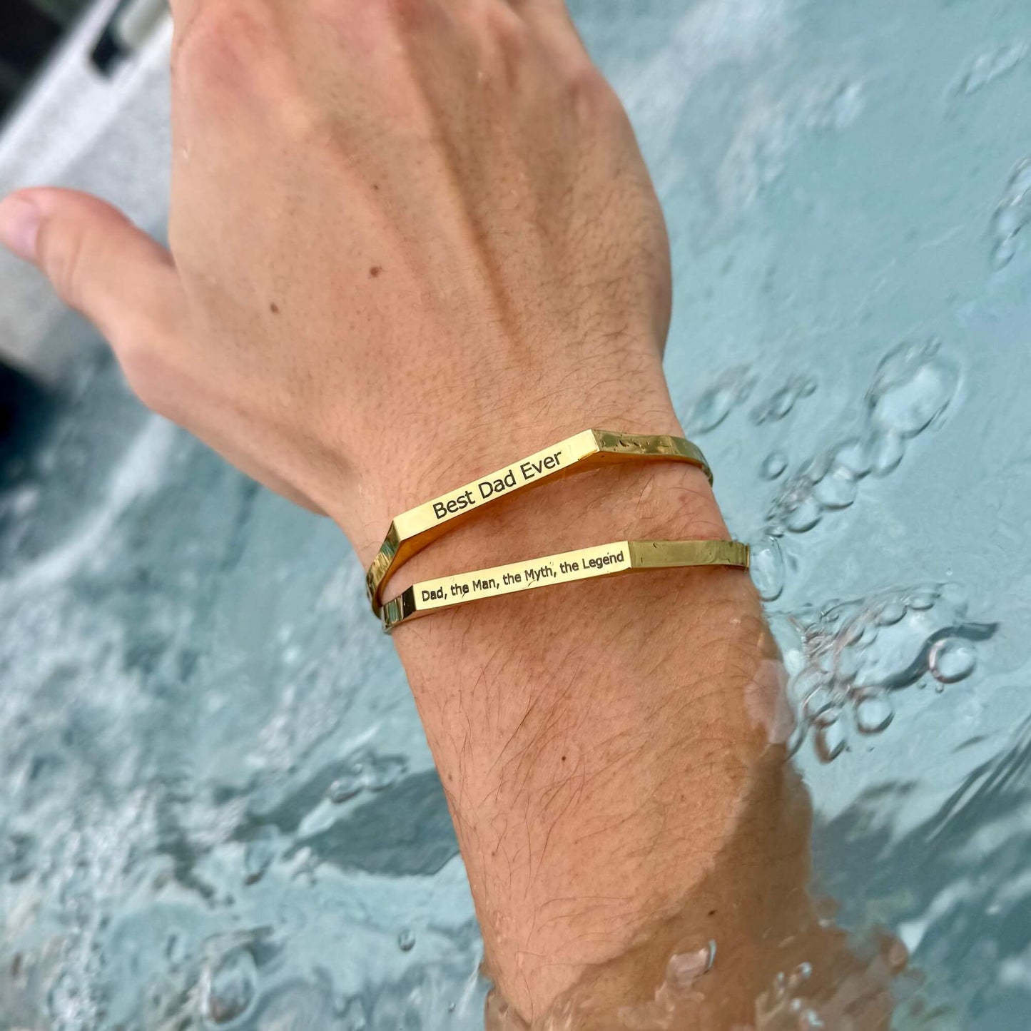 Custom Men's Engravable Signet Cuff Bracelet