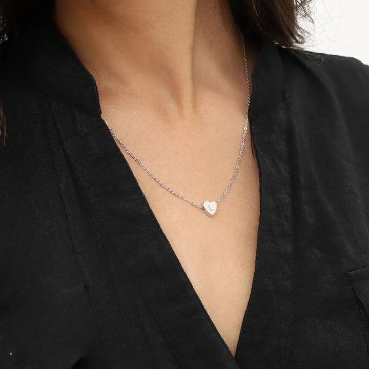 Mini Engraved Heart Necklace