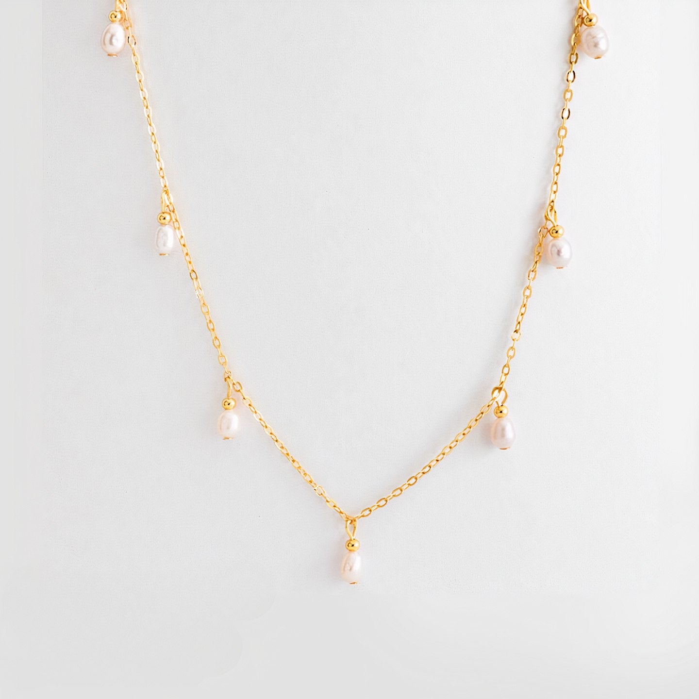 Lucky No. 7 Pearl Drop Necklace