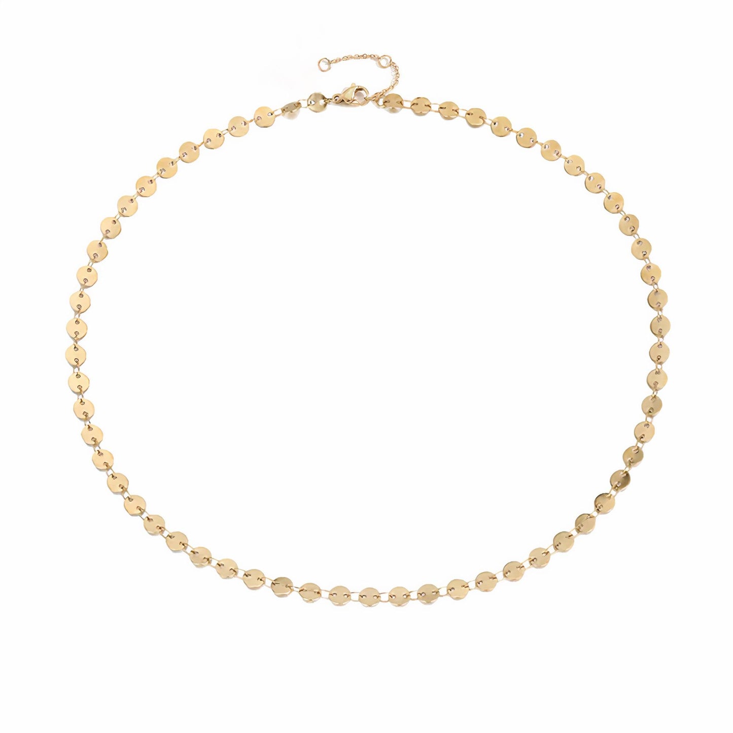 Lucky Coin Choker, Disc Necklace