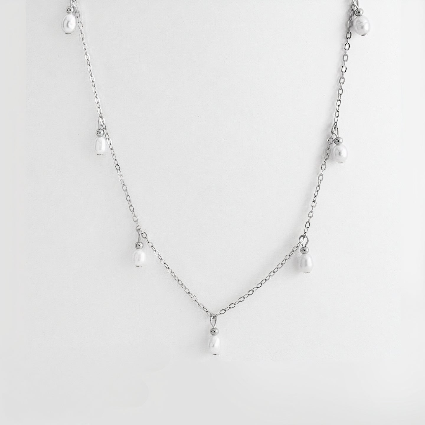 Lucky No. 7 Pearl Drop Necklace