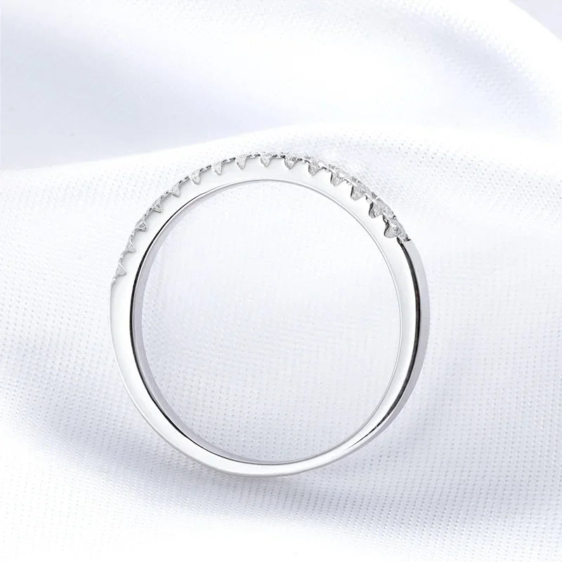 Moissanite 15 Stone Wedding Band Ring, 1.5mm