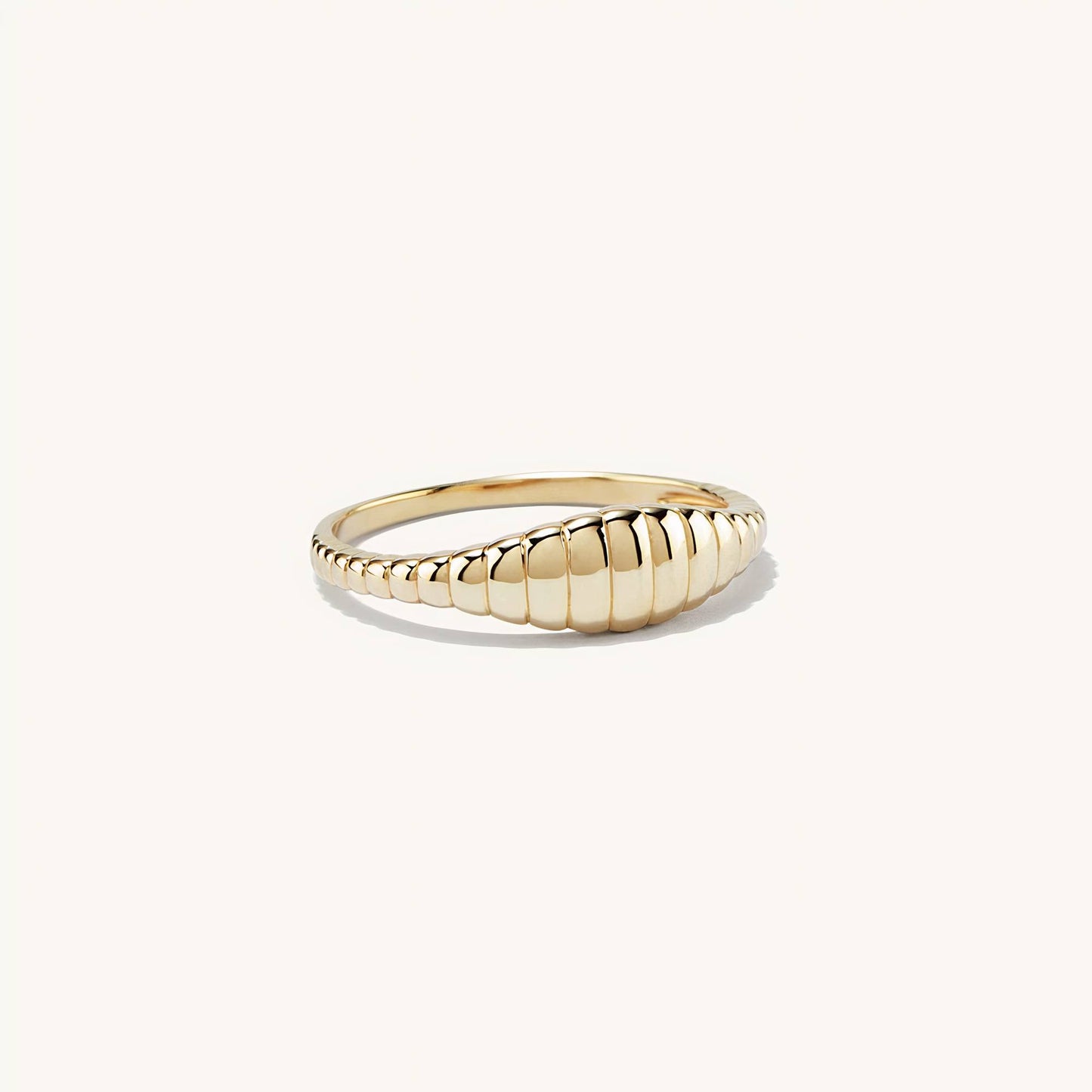 Minimalist Wave Signet Ring