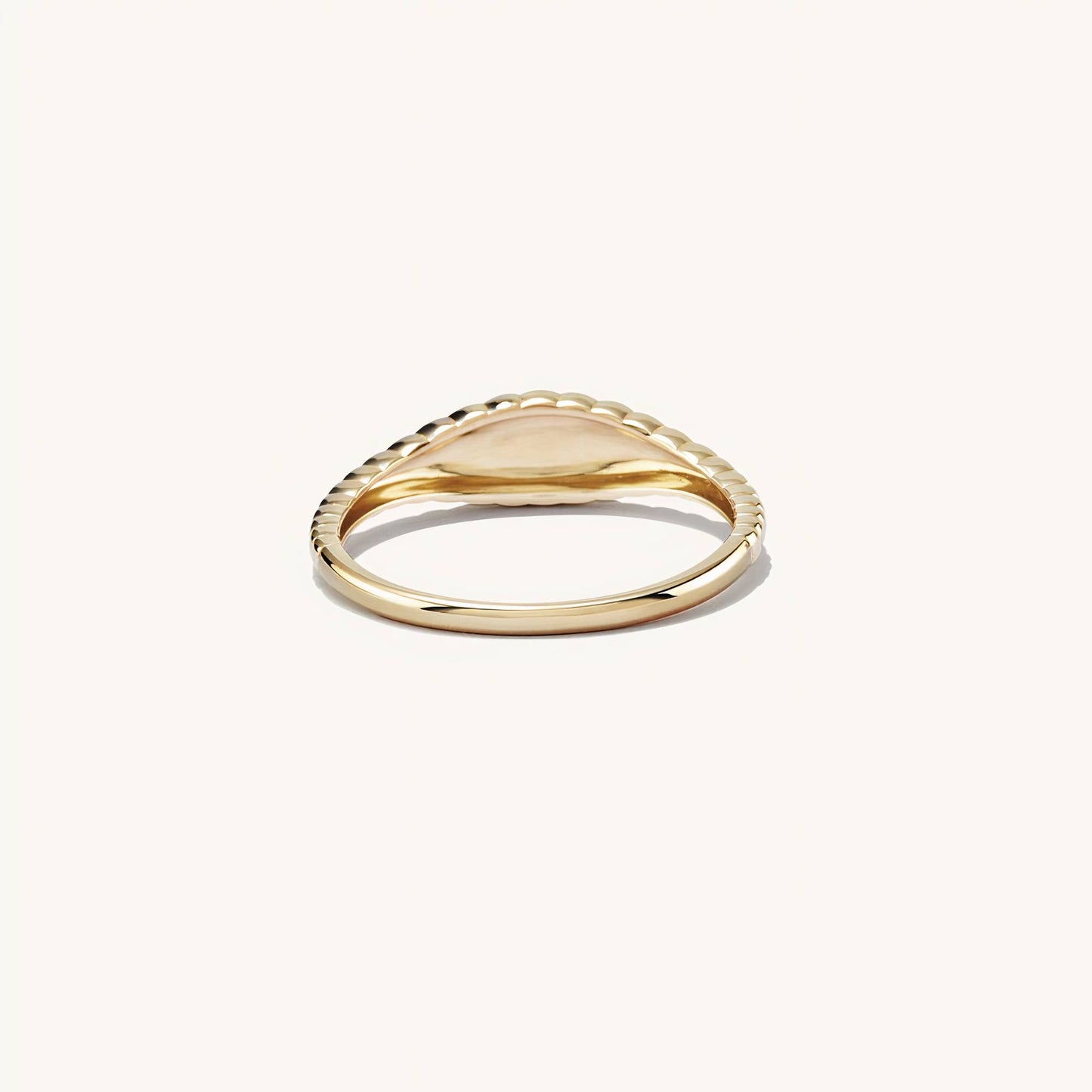 Minimalist Wave Signet Ring