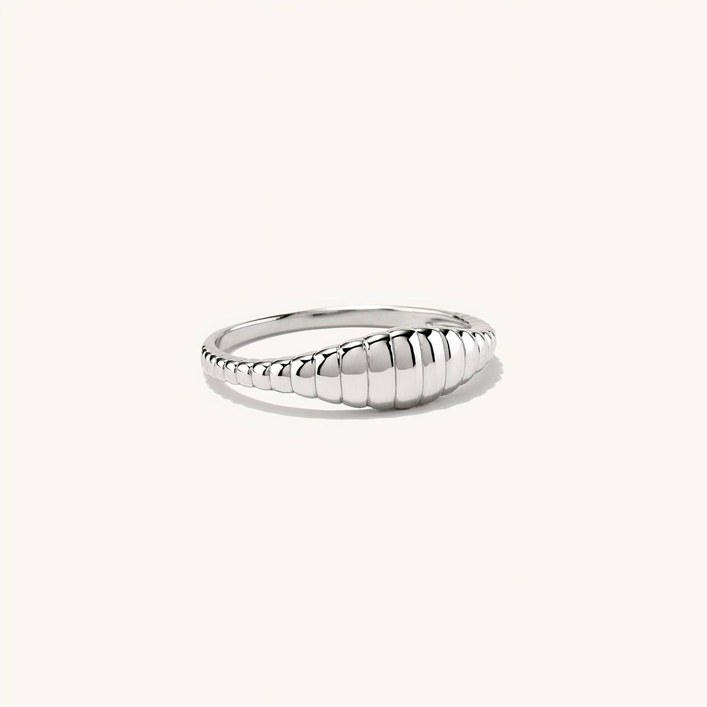 Minimalist Wave Signet Ring