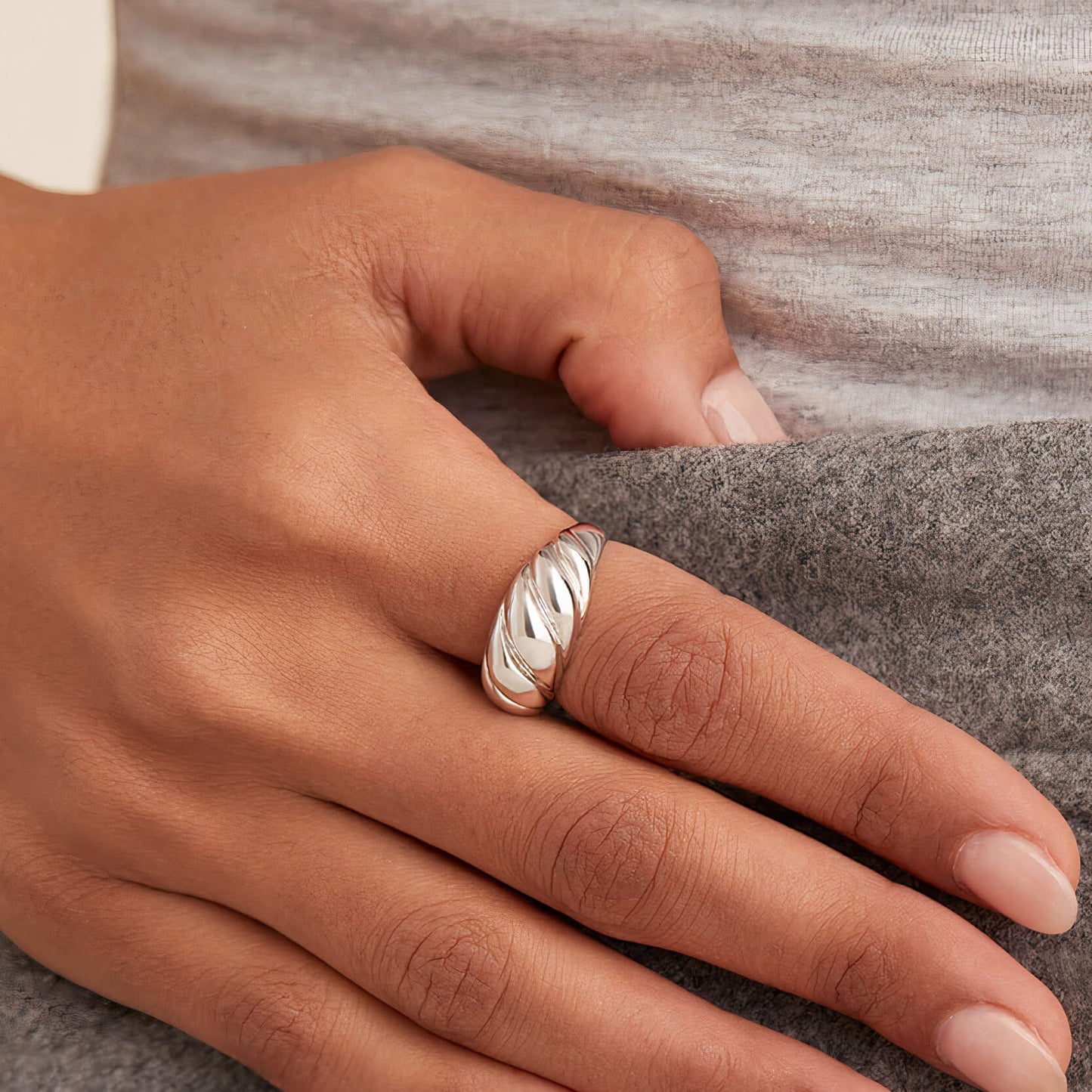 Twisted Croissant Ring