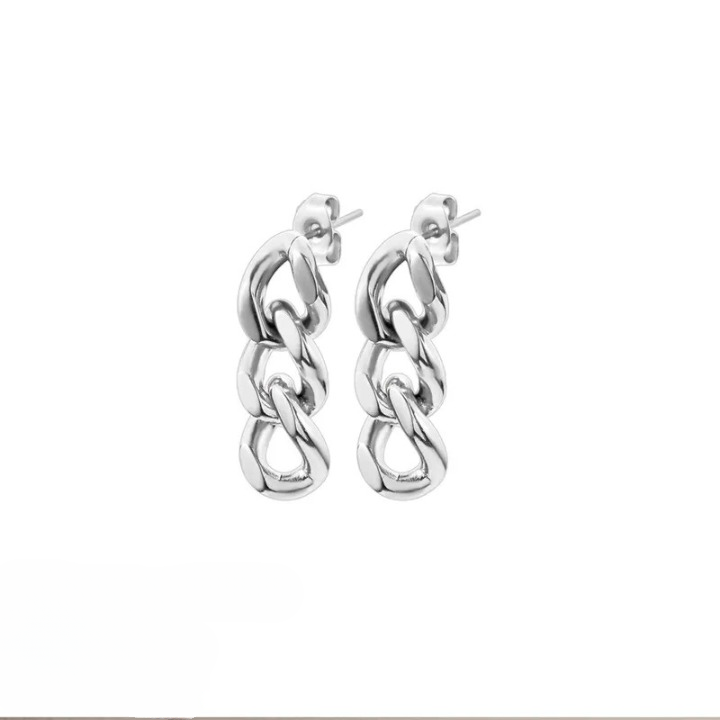 Chain Link Stud Earrings