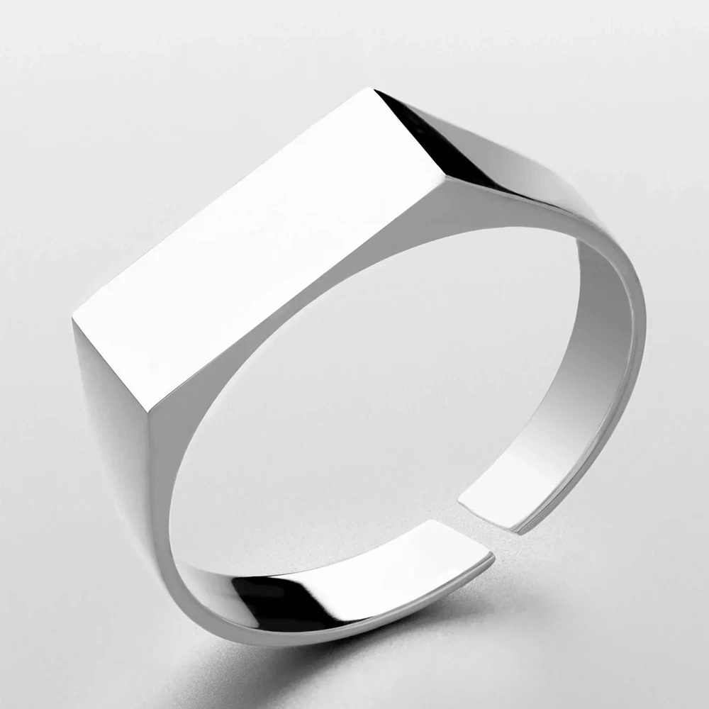 Custom Men's Engravable Signet Ring