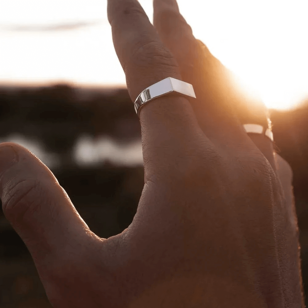 Custom Men's Engravable Signet Ring