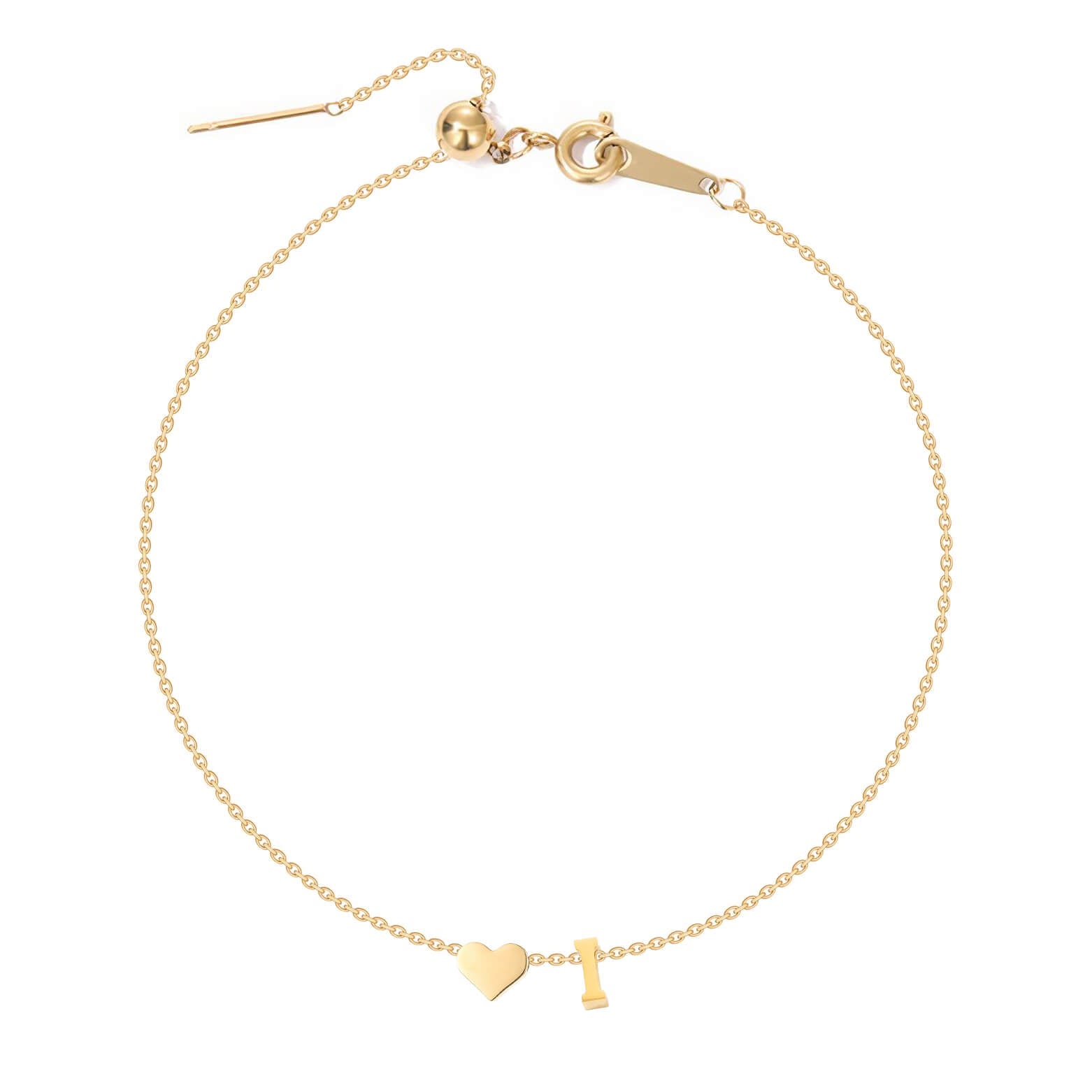 Dainty store letter bracelet