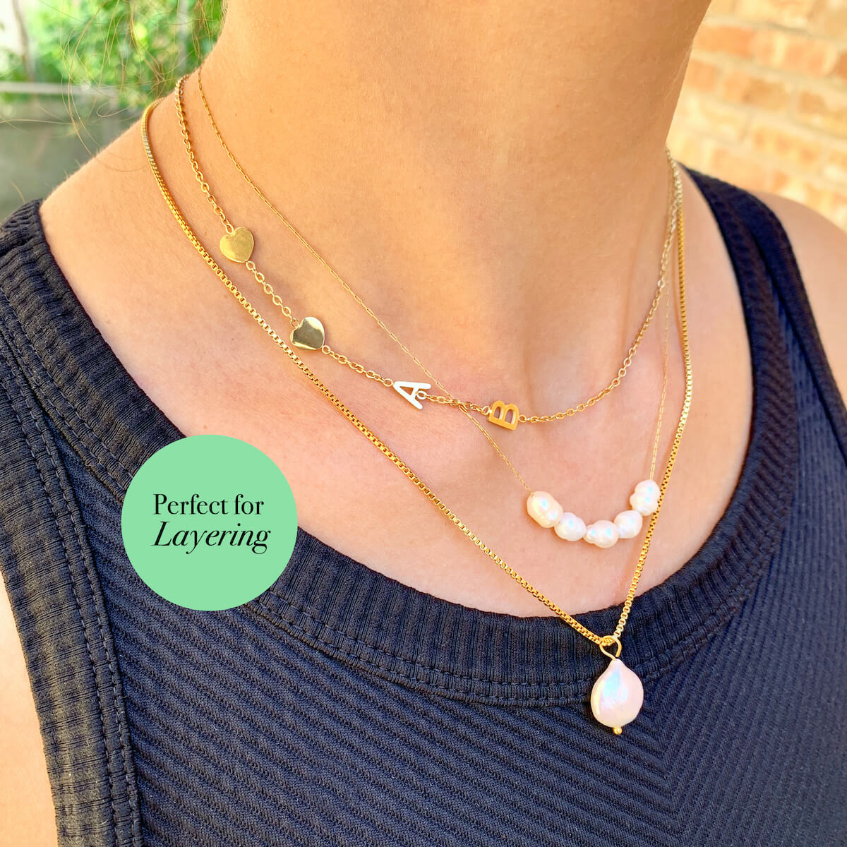 Louis Vuitton Gold Tone Love Letters Timeless Layered Necklace Louis Vuitton