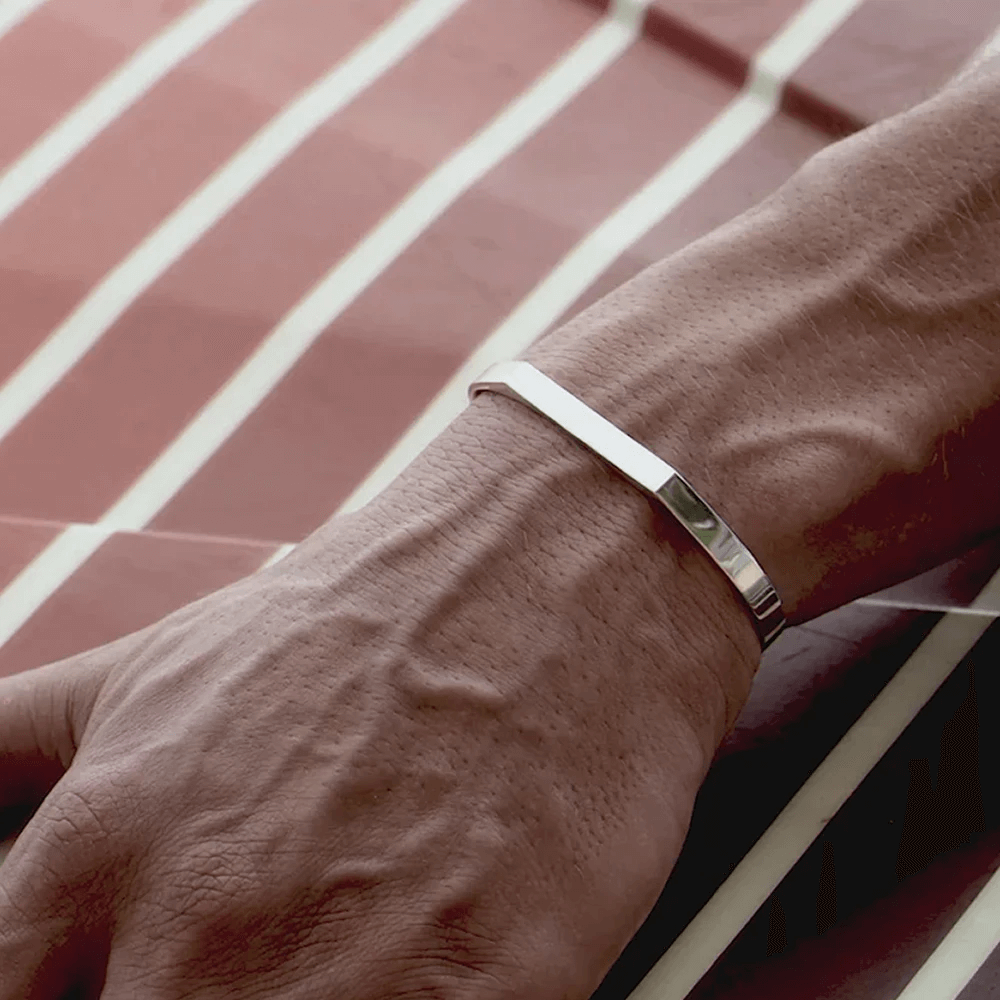 Custom Men's Engravable Signet Cuff Bracelet