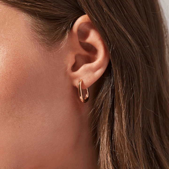 Paperclip Huggie Hoop Earrings