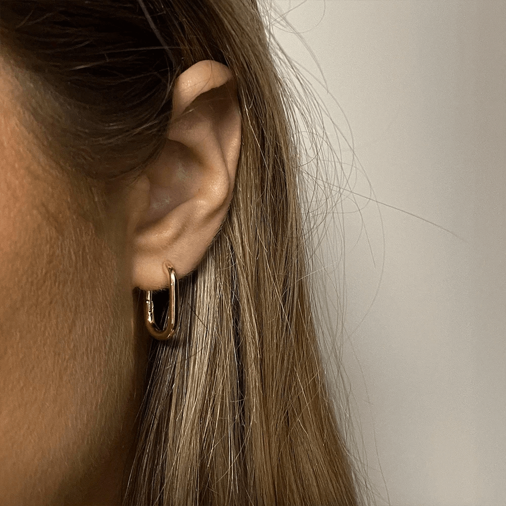 Paperclip Huggie Hoop Earrings