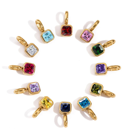 Birthstone Block Charm