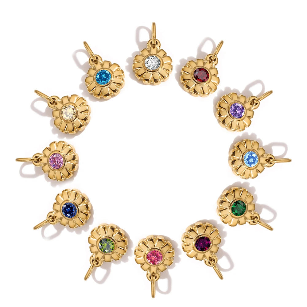 Bloom & Birthstone Charm