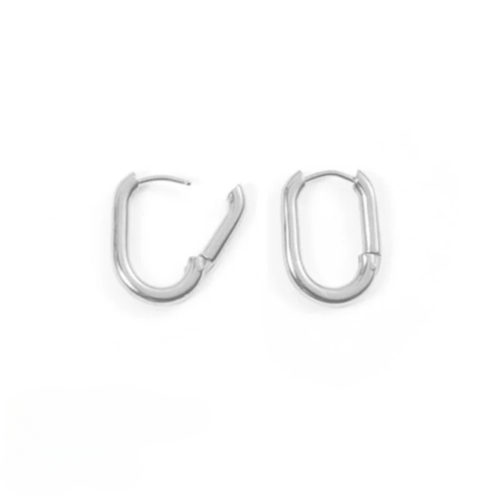 Paperclip Huggie Hoop Earrings