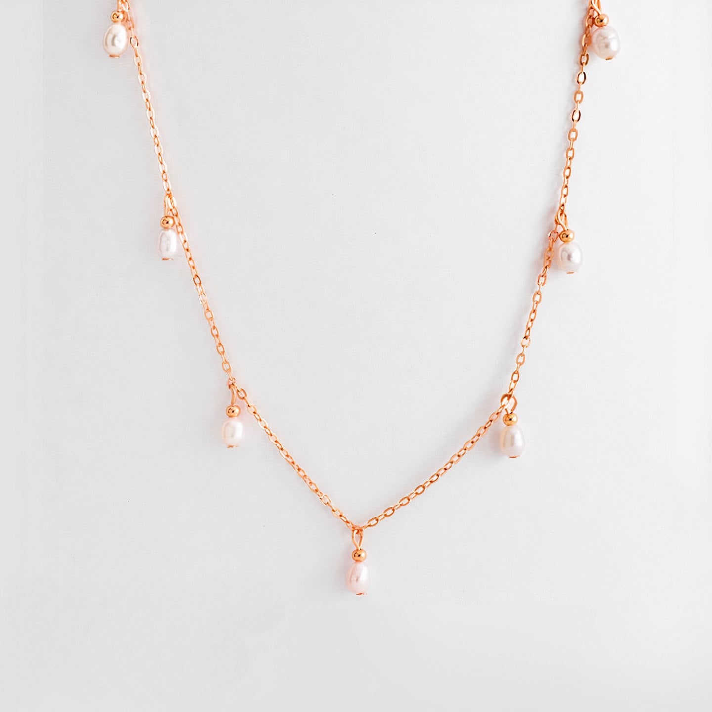 Lucky Seven Pearl Drop Necklace
