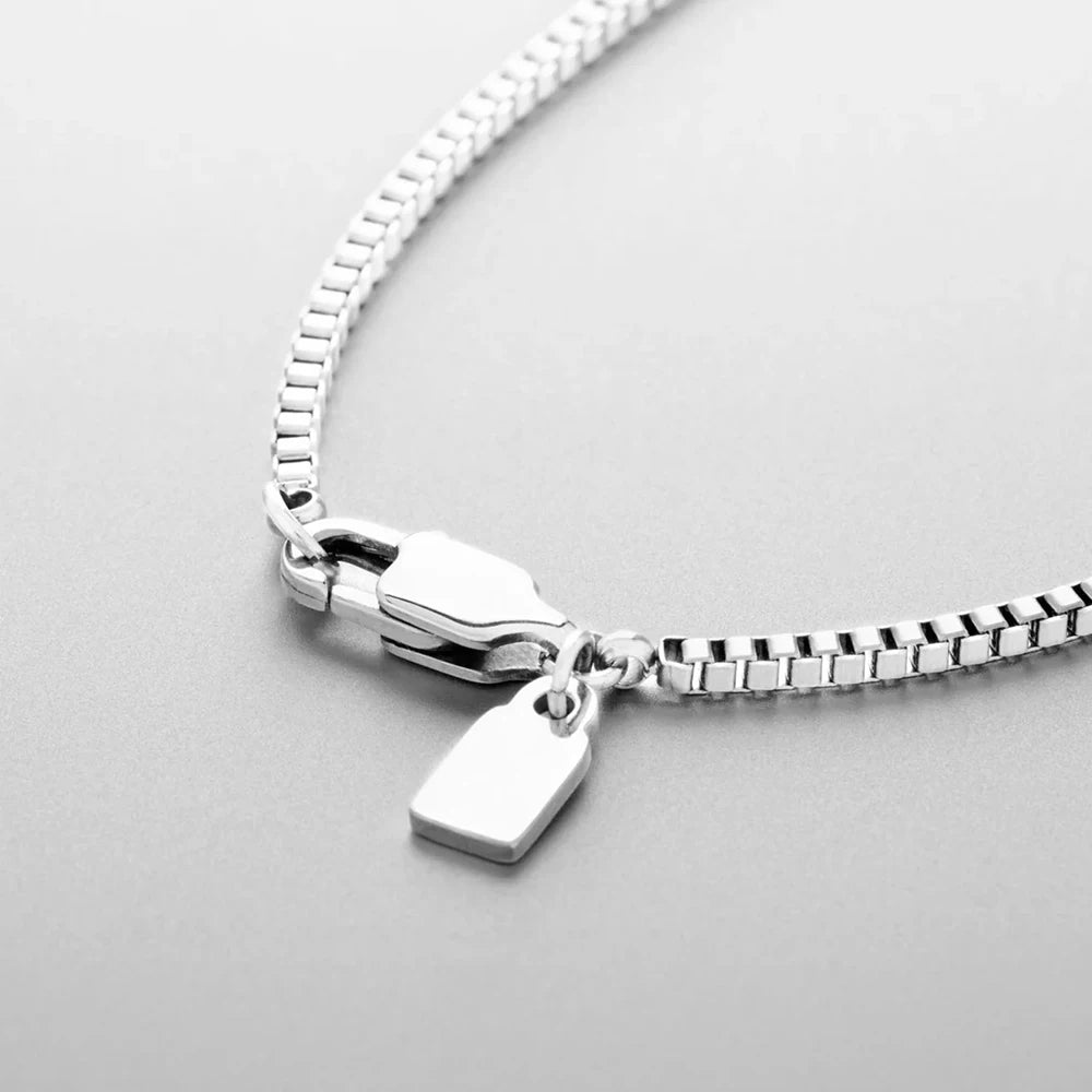 Mens Box Chain Necklace